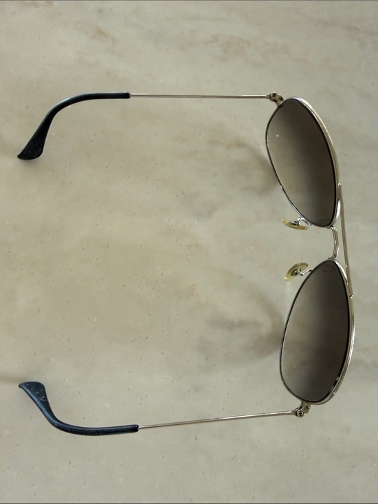 Ray-Ban Silver Aviator Sunglasses - Grey Lenses main image 4